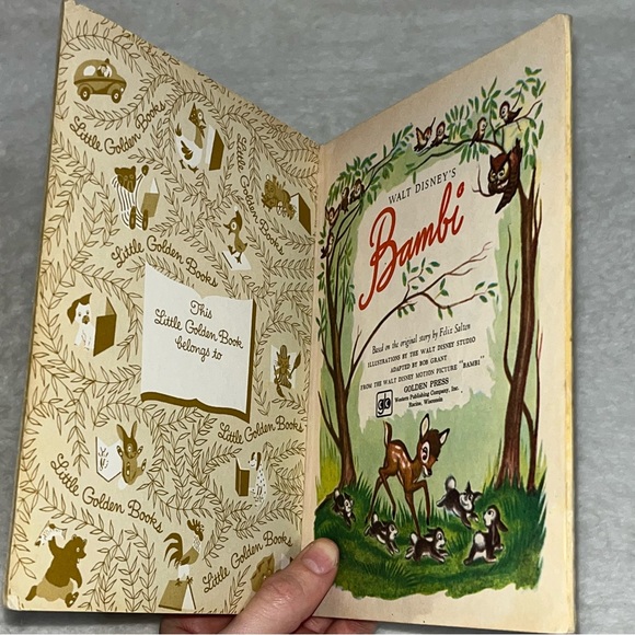 Bambi a Little Golden Book vintage Disney kids book - Picture 4 of 8